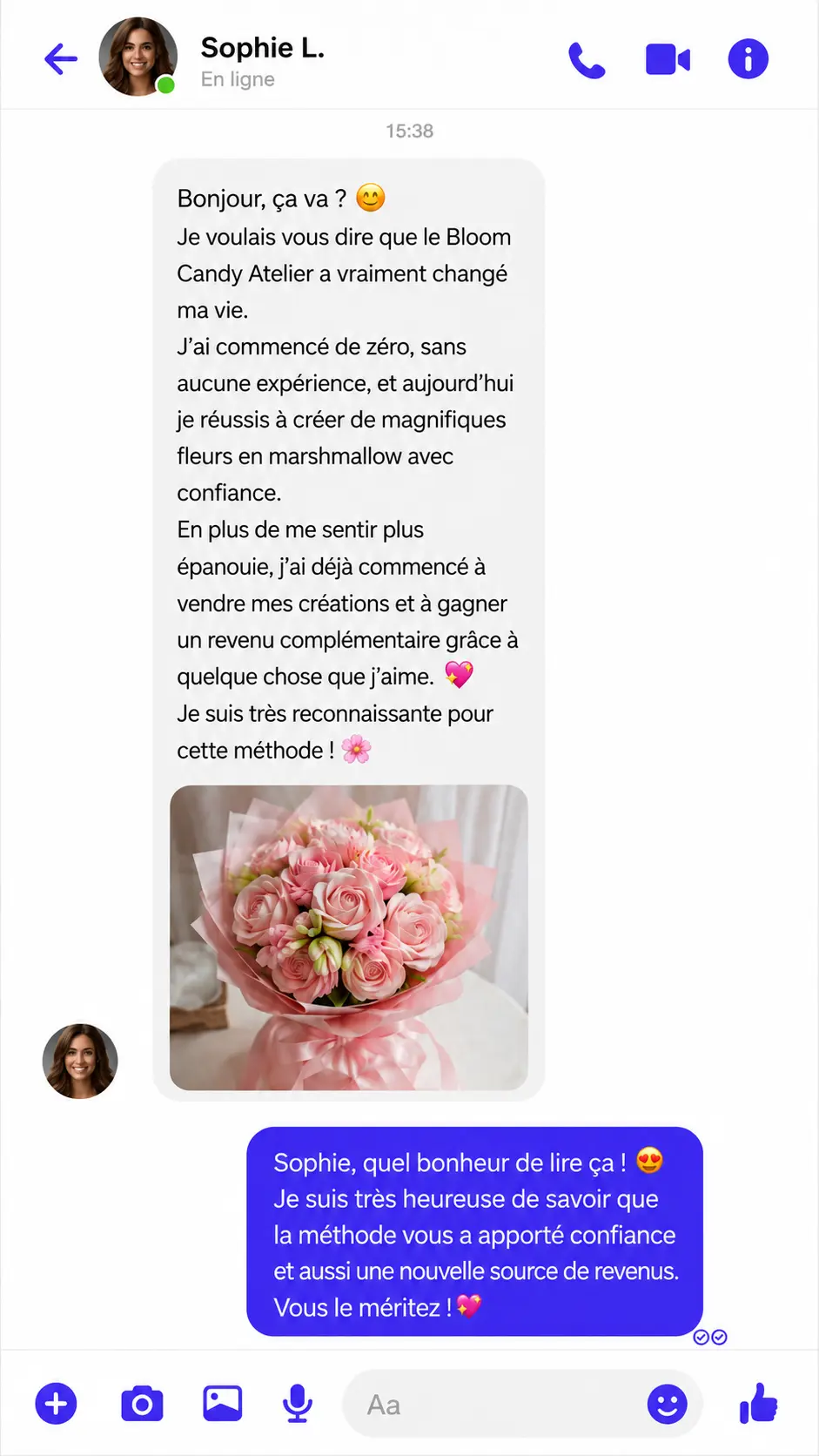 Témoignage d'une élève Bloom Candy Atelier